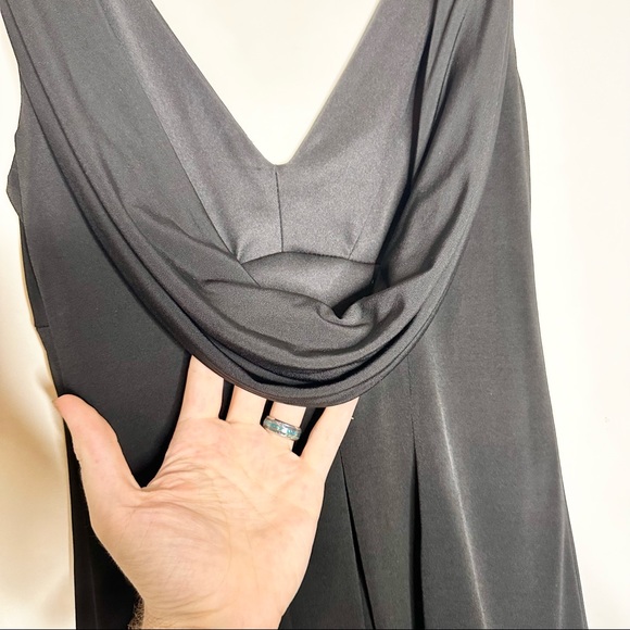 Eliza J Missy Dress Sz S 4 Black Scoop Back Polyester Rn 114244 36” long - Picture 11 of 13